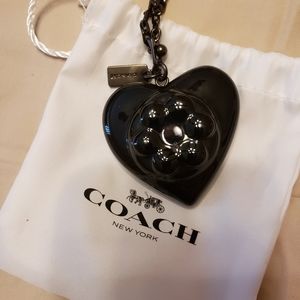 Coach Black Resin Key Chain